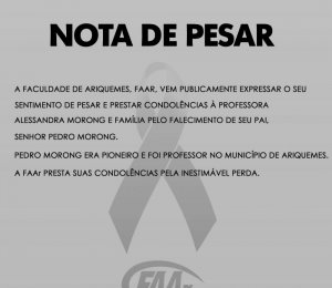 NOTA DE PESAR